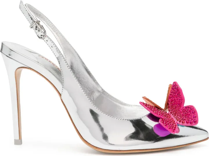 Vanessa 100mm metallic-finish pumps