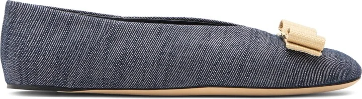 Vanna Bow Denim Ballet Flat - Image 3