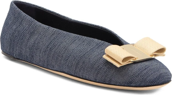 Vanna Bow Denim Ballet Flat
