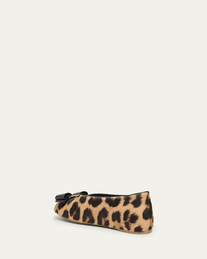 Vanna Leopard Bow Ballerina Flats - Image 3