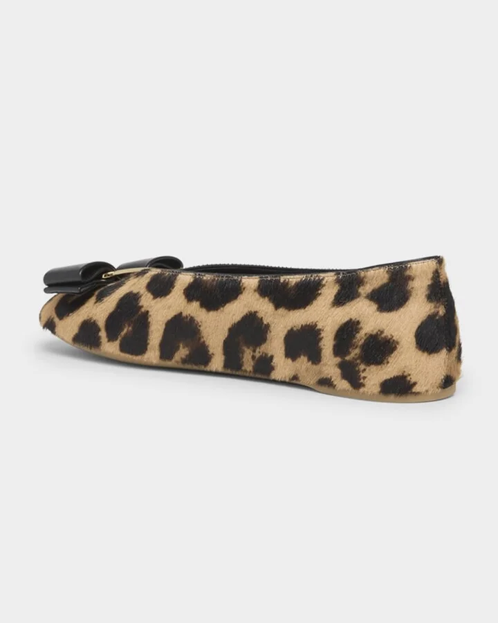 Vanna Leopard Bow Ballerina Flats - Image 2