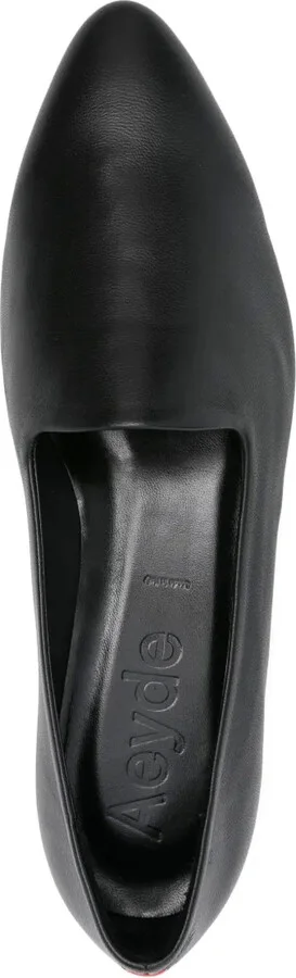 Vanna pointed-toe leather loafers - Image 4