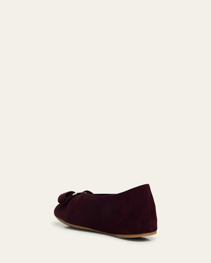 Vanna Suede Bow Ballerina Flats - Image 7