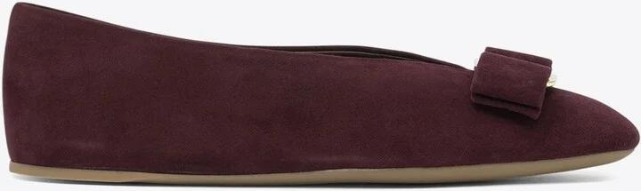 Vanna Vara-Bow Suede Ballet Flats
