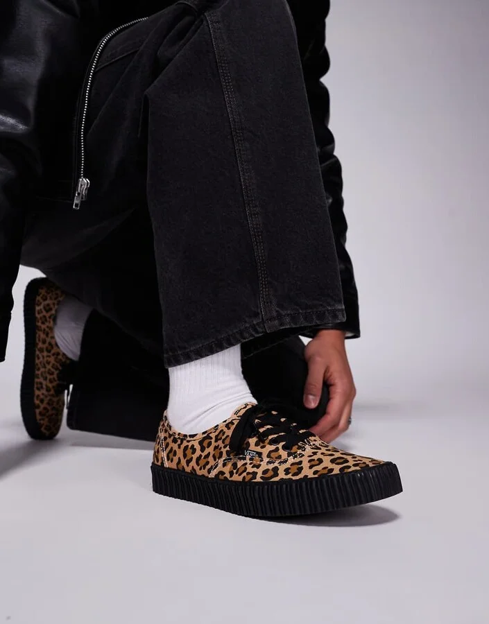 Vans Authentic Creeper sneakers in leopard print - Image 3
