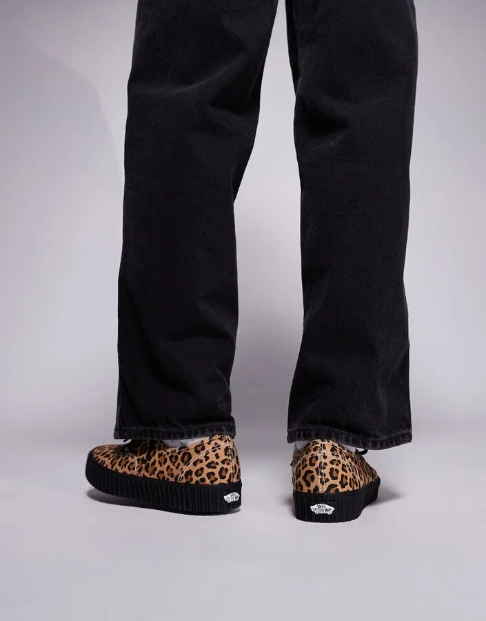 Vans Authentic Creeper sneakers in leopard print - Image 4