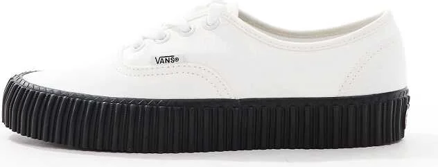 Vans Authentic Creeper sneakers in white and black - Image 2