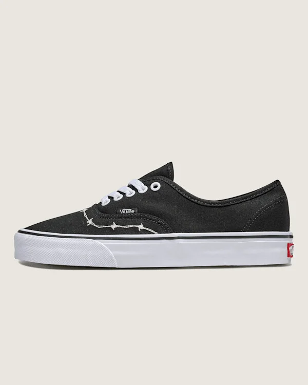 Vans Authentic Shoes (Barbed Black) - 3.5 Boys / 5.0 Women