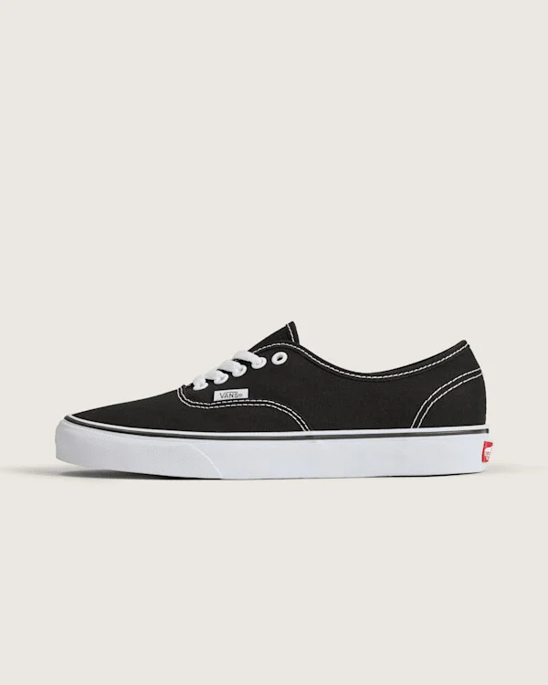 Vans Authentic Shoes (Black / White) - 3.5 Boys 5.0 Women