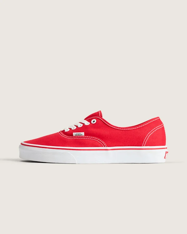 Vans Authentic Shoes (Red) - 3.5 Boys / 5.0 Women