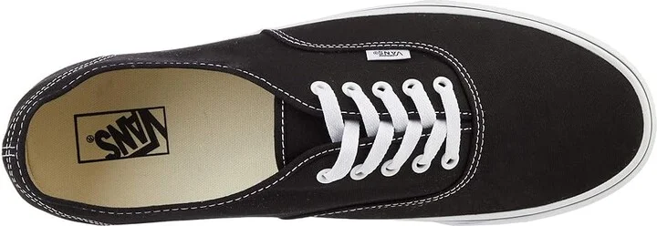 Vans Authentic Skate Shoes Black : Men's 6.5 - Women's 8 Medium, Canvas - Image 3