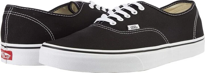 Vans Authentic Skate Shoes Black : Men's 6.5 - Women's 8 Medium, Canvas