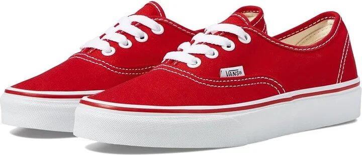 Vans Authentic Skate Shoes Red : Men's 6.5 - Women's 8 Medium, Canvas