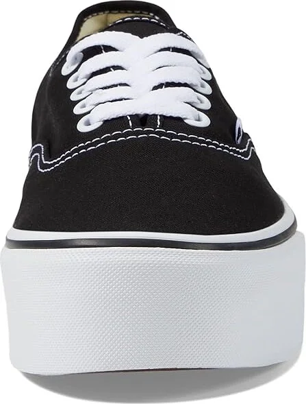 Vans Authentic Stackform Shoes Canvas Black/True White : Men's 9 - Women's 10.5 Medium, Textile - Image 5