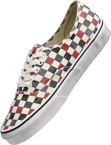 Vans Authentic (Washed) Skate Shoes Dress Blues/Chili Pepper : Men's 8.5 - Women's 10 Medium, Canvas