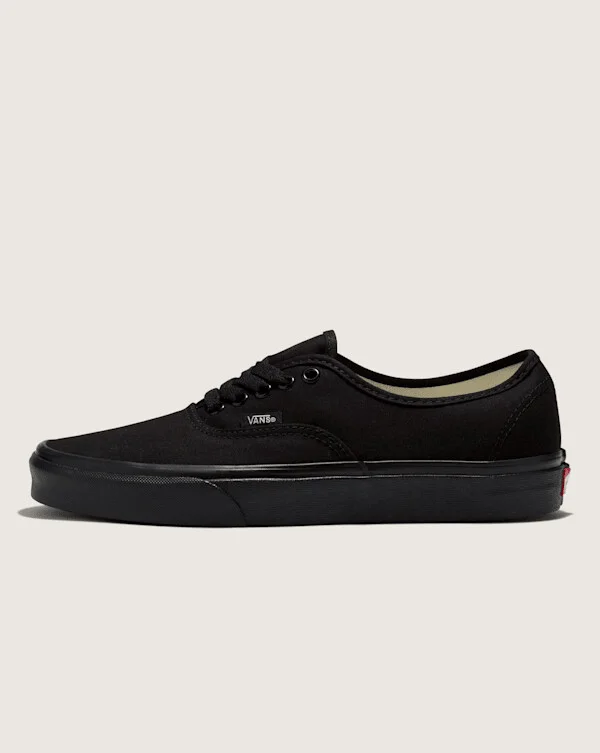 Vans Authentic Wide Shoes (Black) - 3.5 Boys / 5.0 Women