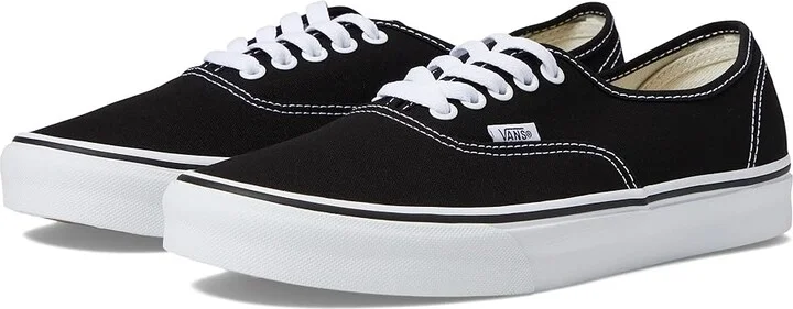 Vans Authentic Wide Shoes Black/White : Men's 7 - Women's 8.5 Wide, Textile