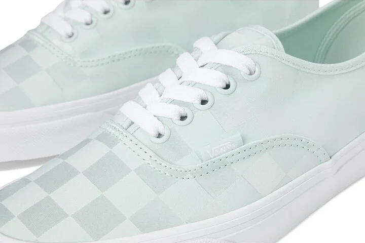 Vans Authentic Women's Shoes Satin Checkerboard Spa Blue : Men's 3.5 - Women's 5 B - Medium, Canvas - Image 7