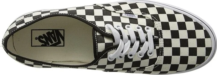 Vans Authentictm Skate Shoes (Golden Coast) Black/White Checker : Men's 3.5 - Women's 5 Medium, Canvas/Leather - Image 3