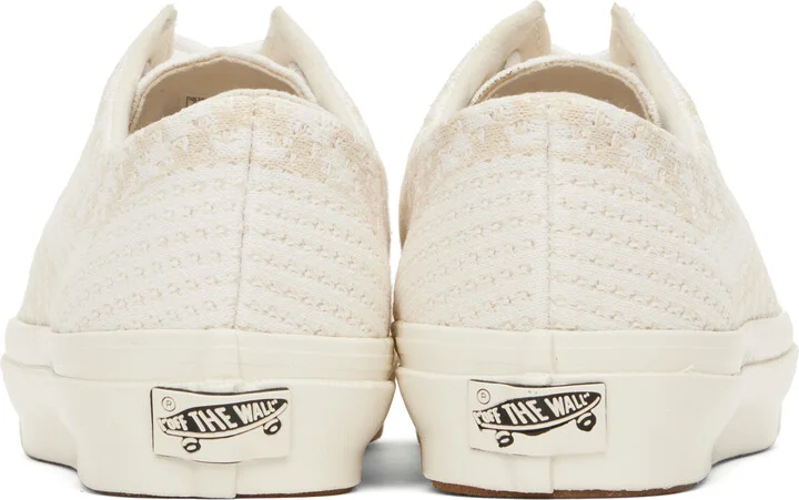 Vans Beige & White Premium Old Skool Knit Sneakers - Image 2