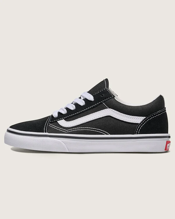 Vans Big Kids Old Skool Shoes (Black / White) - 3.5