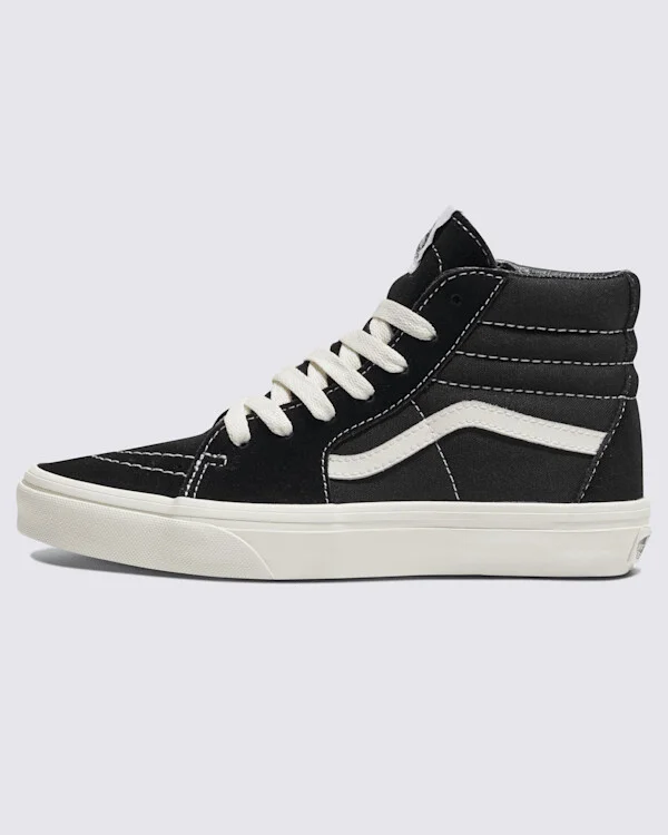 Vans Big Kids Sk8-Hi Shoes (Black) - 3.5