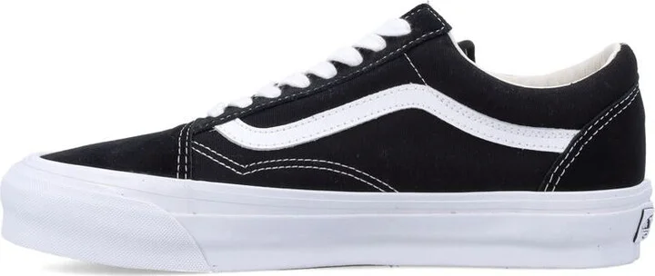 Vans Black Canvas Old Skool Shoes - Image 3