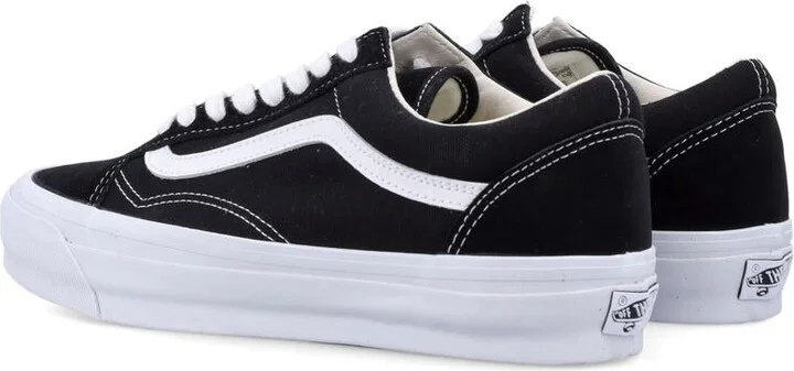 Vans Black Canvas Old Skool Shoes - Image 4