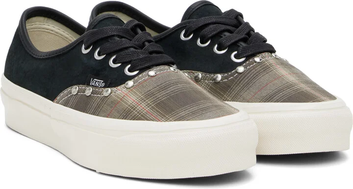 Vans Black & Khaki Premium Authentic 44 Sneakers - Image 4