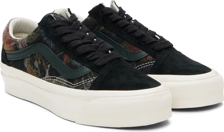 Vans Black Premium Old Skool Jacquard Sneakers - Image 4