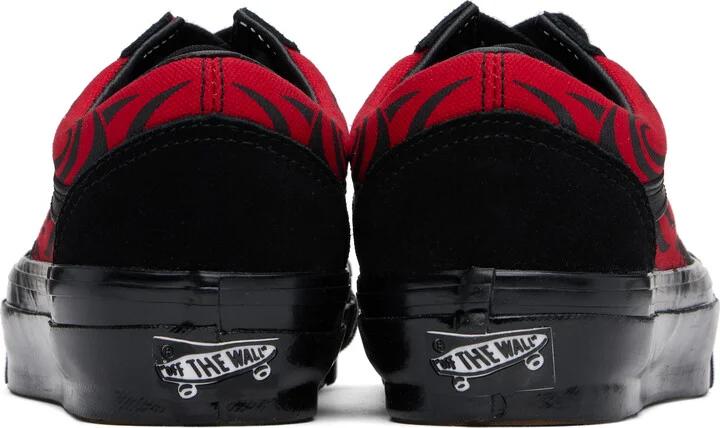 Vans Black & Red Premium Old Skool Sneakers - Image 2