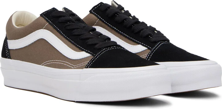 Vans Black & Taupe Premium Old Skool Sneakers - Image 4