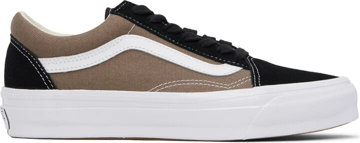 Vans Black & Taupe Premium Old Skool Sneakers