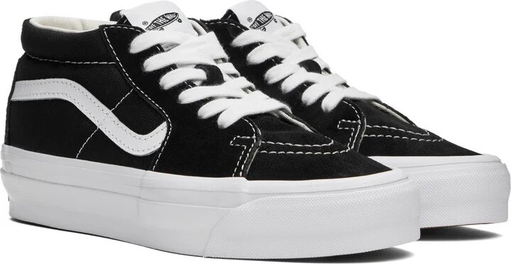 Vans Black & White Premium Sk8-Mid Reissue 83 Sneakers - Image 4