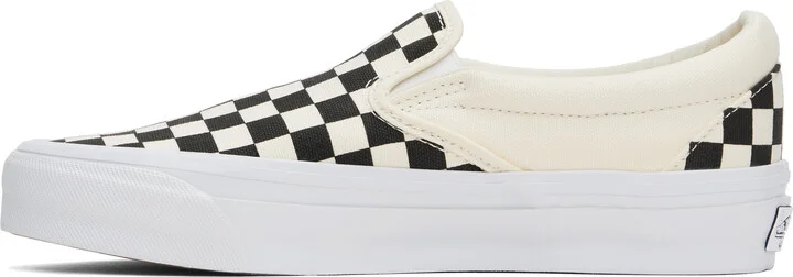 Vans Black & White Premium Slip-On 98 Sneakers - Image 3