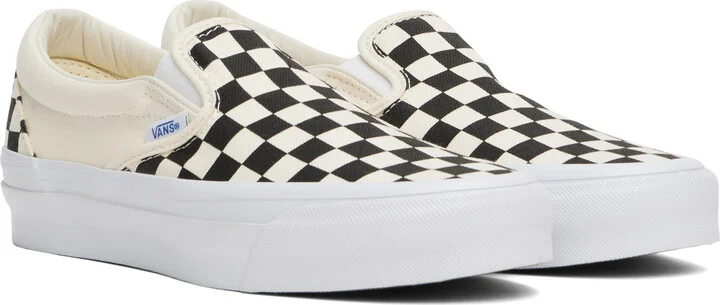 Vans Black & White Premium Slip-On 98 Sneakers - Image 4