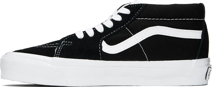 Vans Black & White Sk8-Mid 83 Sneakers - Image 3