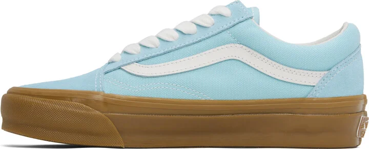 Vans Blue Premium Old Skool Gum Sneakers - Image 3