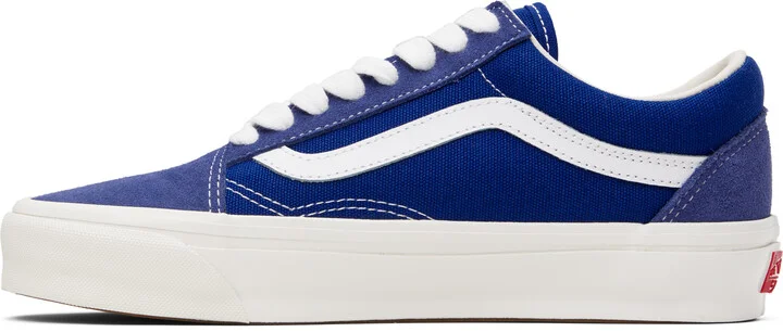 Vans Blue Premium Old Skool Suede Sneakers - Image 3