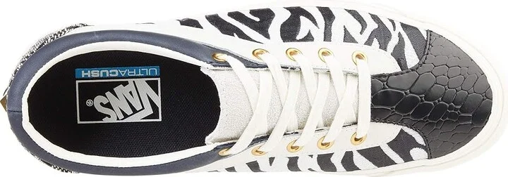 Vans Bold Ni (Bender) Skate Shoes Zebra/Marshmallow : Men's 5.5 - Women's 7 Medium, Leather/Synthetic - Image 2