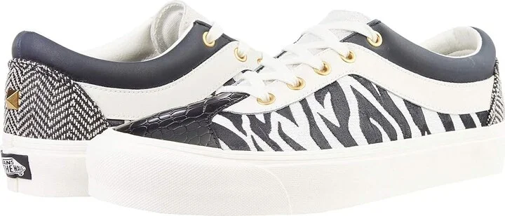 Vans Bold Ni (Bender) Skate Shoes Zebra/Marshmallow : Men's 5.5 - Women's 7 Medium, Leather/Synthetic