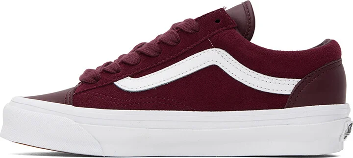 Vans Burgundy OG Style 36 LX Sneakers - Image 3