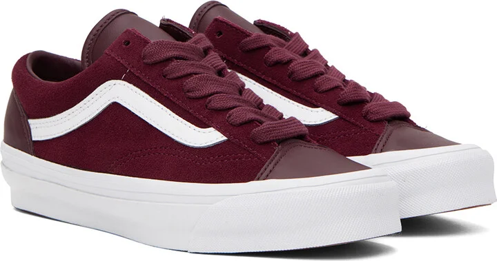 Vans Burgundy OG Style 36 LX Sneakers - Image 4