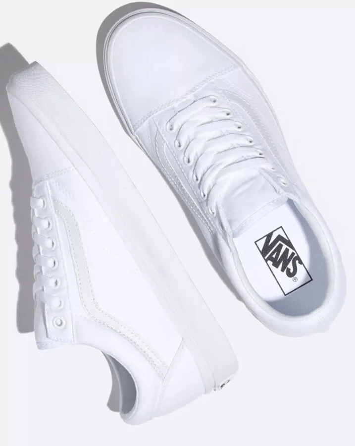 VANS Canvas Old Skool True White Shoes - Image 4