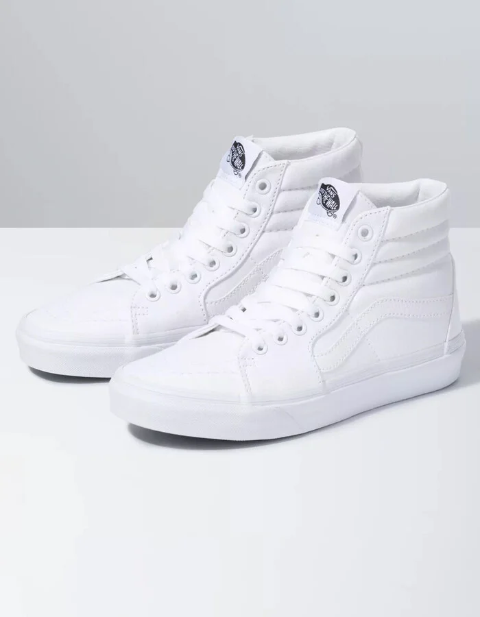 VANS Canvas Sk8-Hi True White Shoes - Image 2