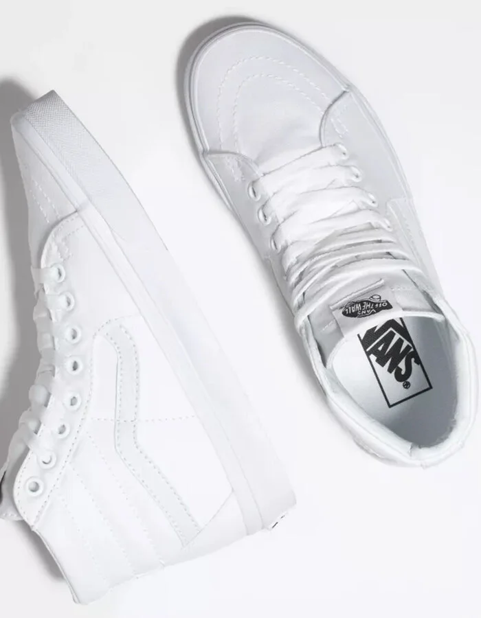 VANS Canvas Sk8-Hi True White Shoes - Image 3
