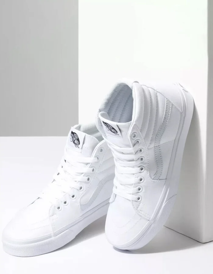 VANS Canvas Sk8-Hi True White Shoes - Image 4
