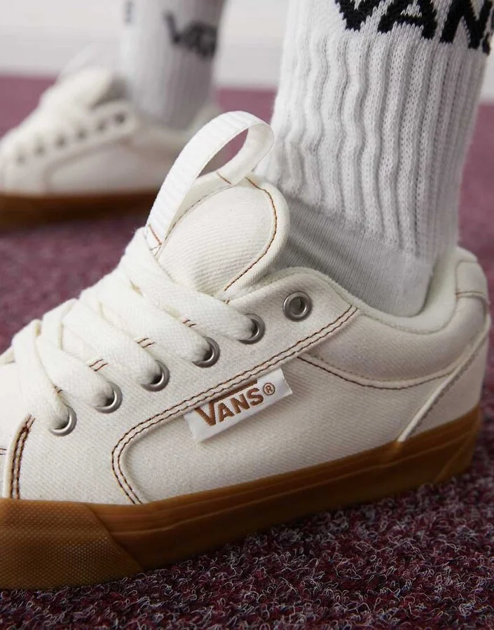 Vans Chukka Push denim sneakers in marshmallow white - Image 2