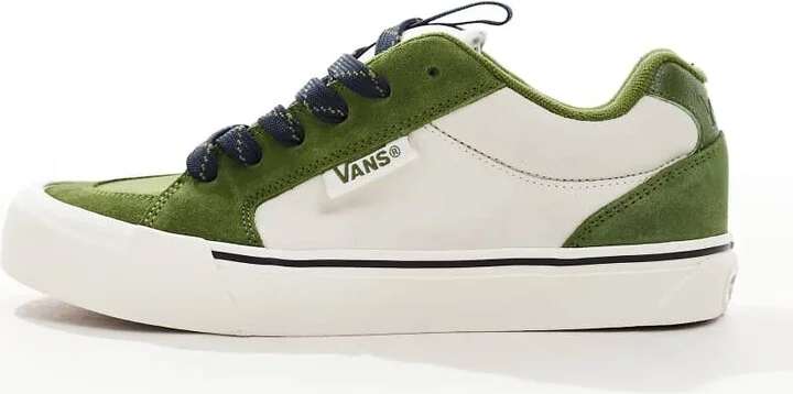 Vans Chukka Push sneakers in green and cream - Image 2