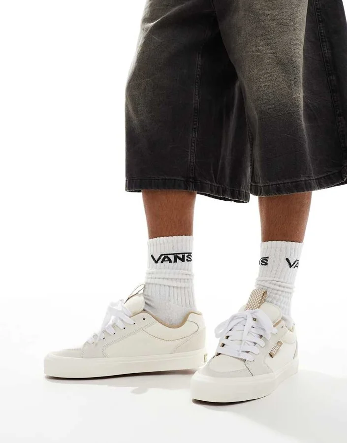 Vans Chukka Push sneakers with brown details in cream - Image 4